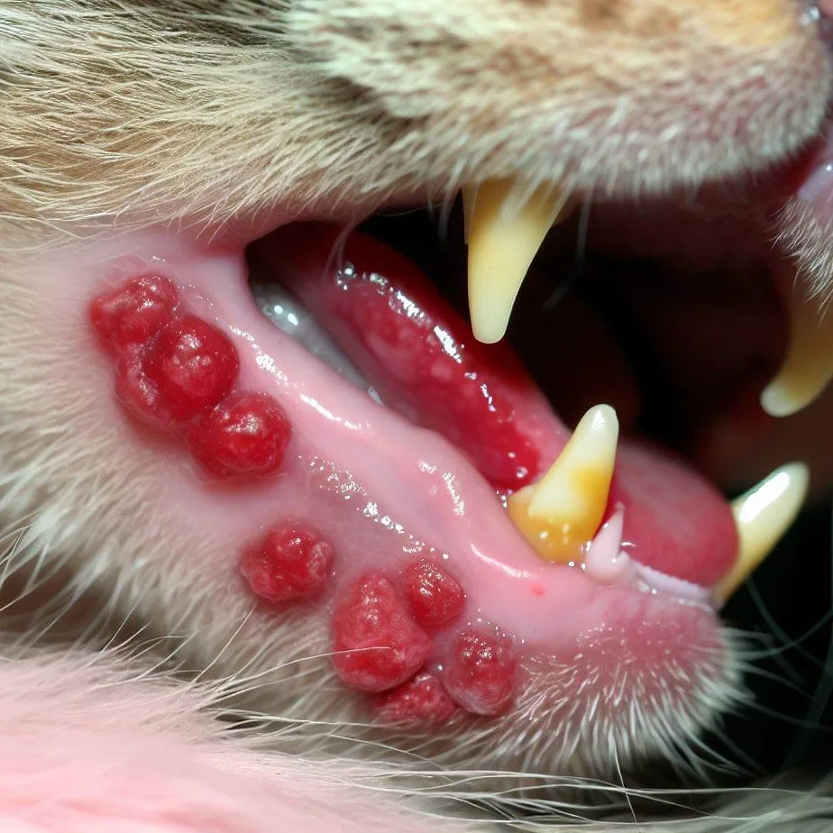 Eozynofilowe zapalenie dziąseł u kota